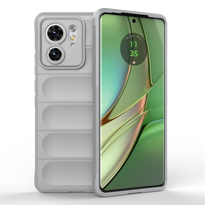 Grey TPU phone case with raised camera cover and protective front bezel