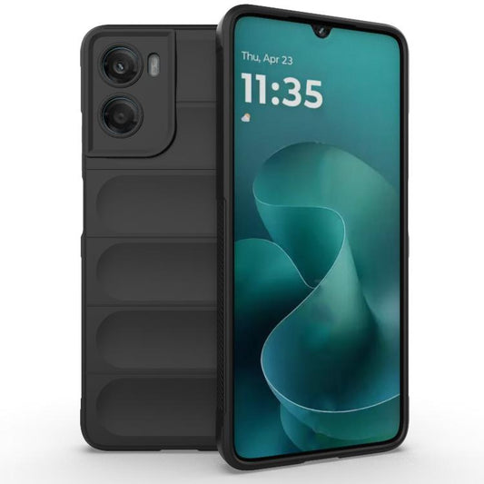 Black rugged phone case with raised camera cutouts