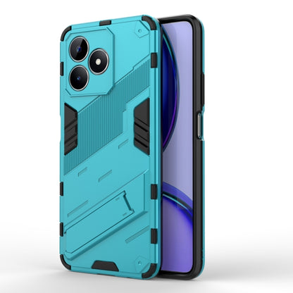 Teal armored phone case with textured grip and shockproof bumper, for smartphone