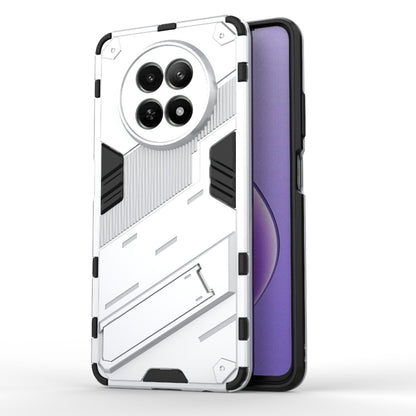 White rugged 2-in-1 phone case with textured armor and raised camera cutouts