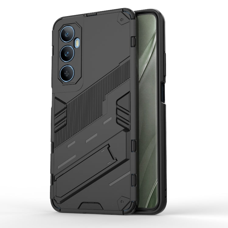 Dark gray armored phone case with textured grip and shockproof bumper, for smartphone