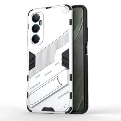 White armored phone case with textured grip and shockproof bumper, for smartphone