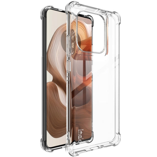 Transparent shockproof TPU phone case with raised edges and camera cutout
