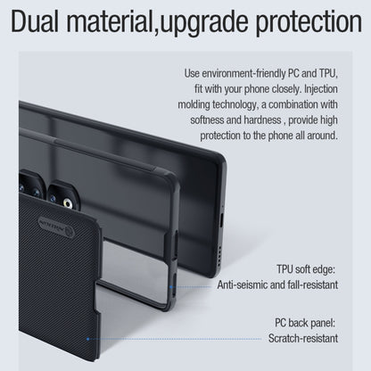 NILLKIN dual-material magnetic phone case with textured back and raised side edges