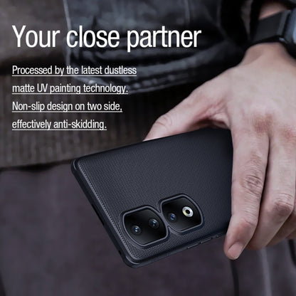 NILLKIN magnetic phone case, black textured back with camera module cutouts