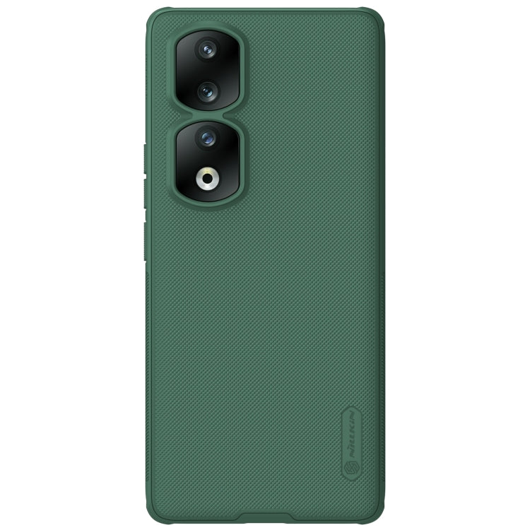 NILLKIN frosted shield pro magnetic phone case, green textured back with camera cutouts