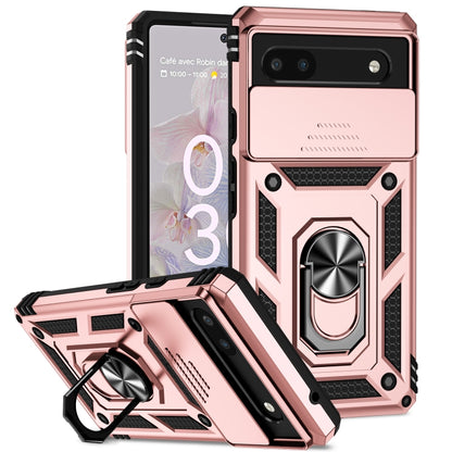 Sliding Camshield holder phone case with kickstand ring, armored, pink