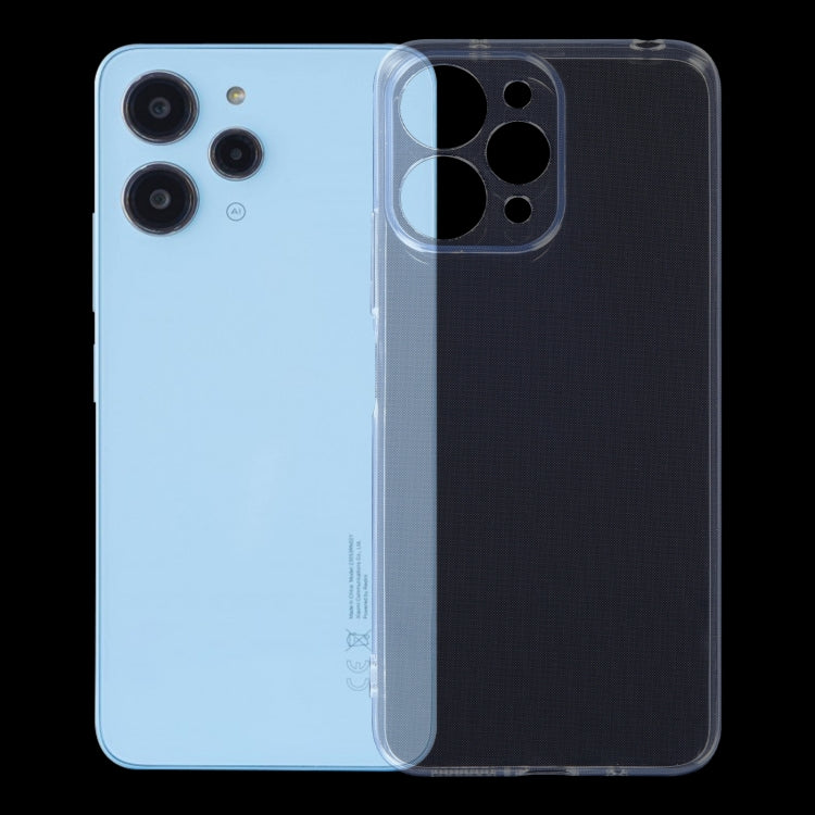 Transparent TPU phone case with camera cutouts for Xiaomi Redmi 12