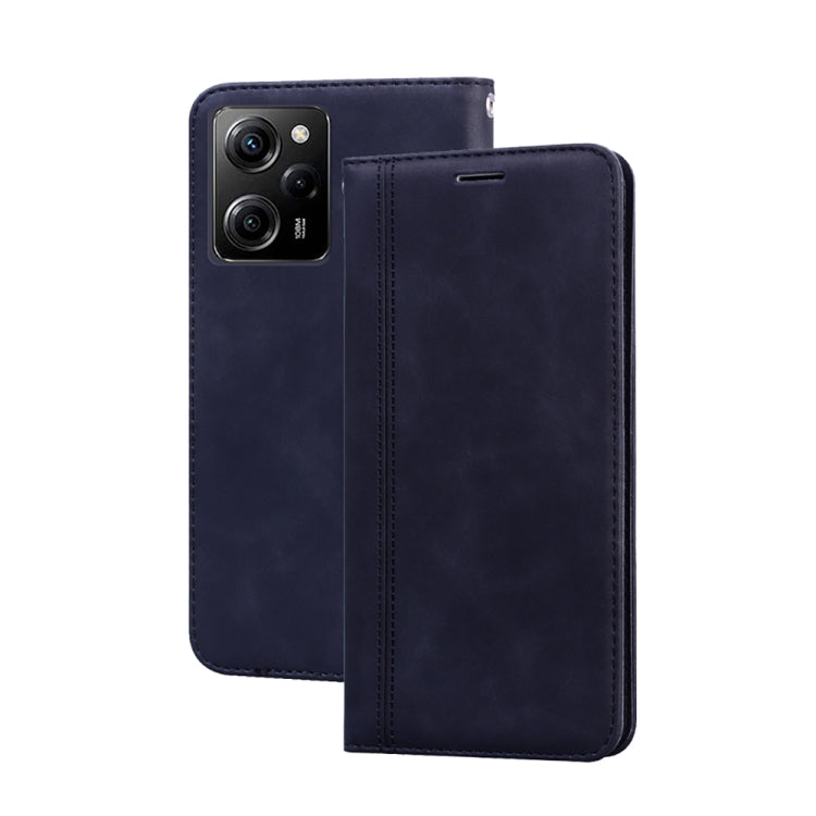 Magnetic flip PU phone case, dark navy blue, card slot and camera cutout