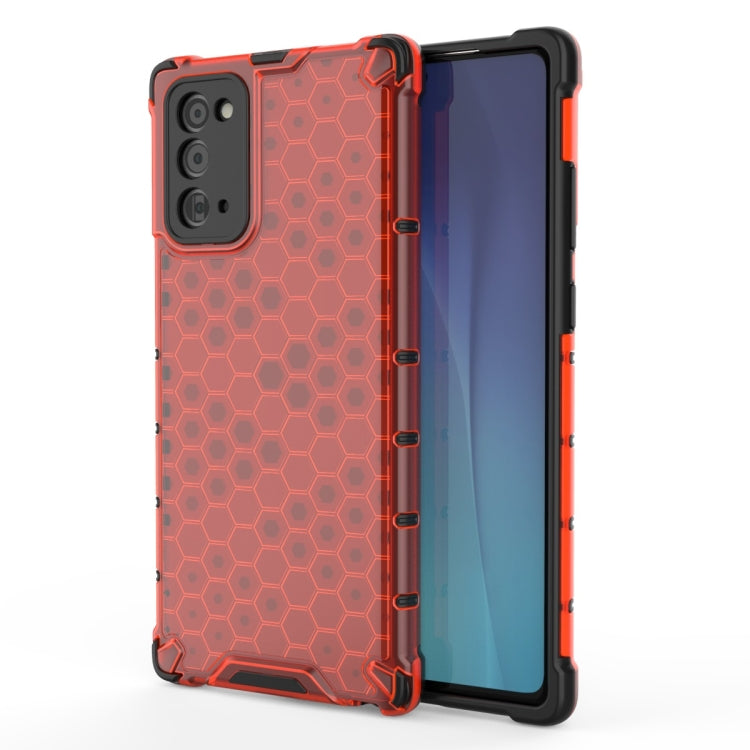 Shockproof honeycomb protective phone case with red edges, clear back, for Xiaomi Redmi 10X 5G