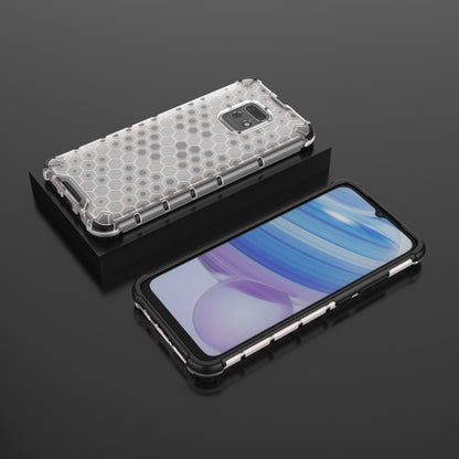 White honeycomb shockproof phone case with TPU bumper and front lip protection