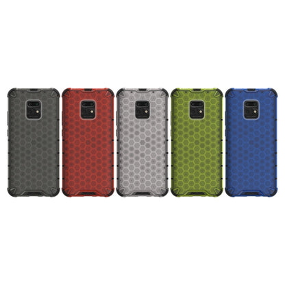 Honeycomb shockproof phone cases in black, red, white, green, and blue color options