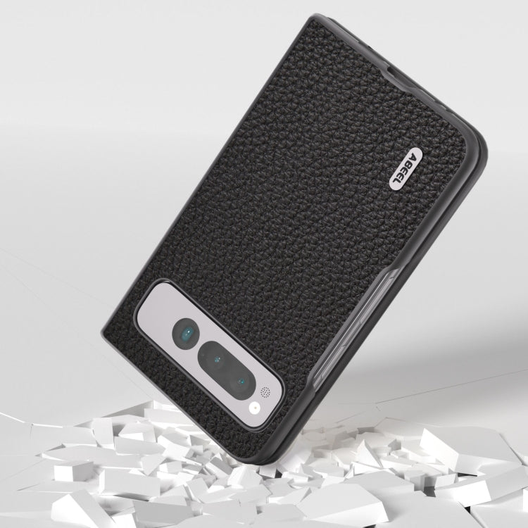 ABEEL Genuine Leather Litchi Texture Phone Case, For Google Pixel Fold