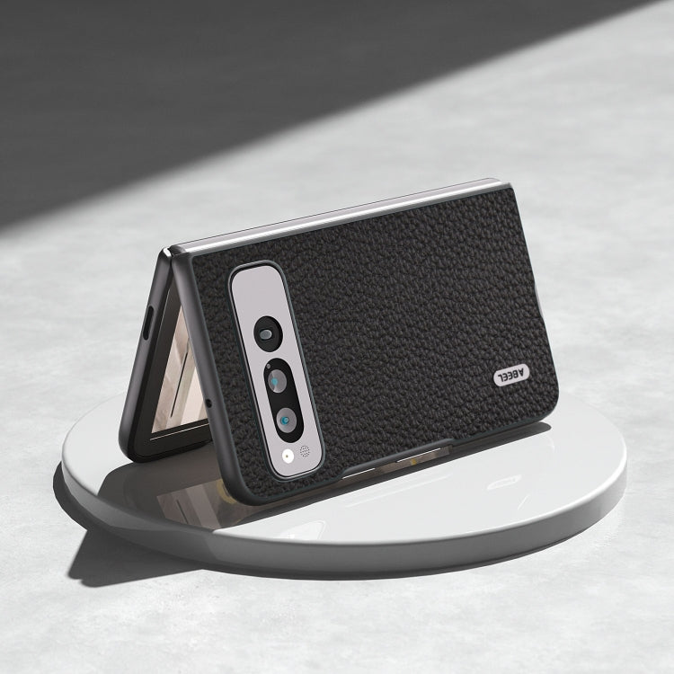 ABEEL Genuine Leather Litchi Texture Phone Case, For Google Pixel Fold