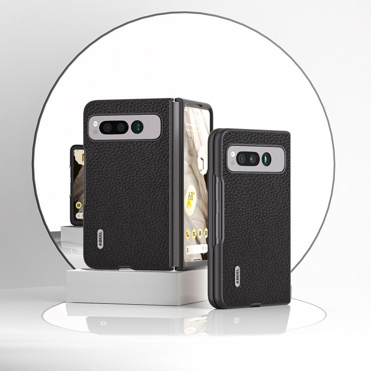 ABEEL Genuine Leather Litchi Texture Phone Case, For Google Pixel Fold