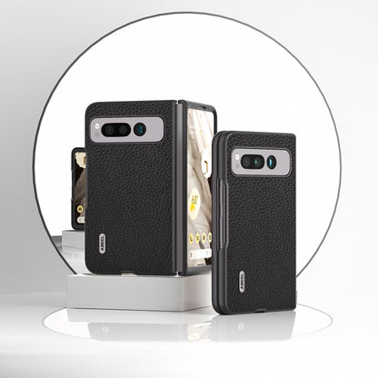 ABEEL Genuine Leather Litchi Texture Phone Case, For Google Pixel Fold