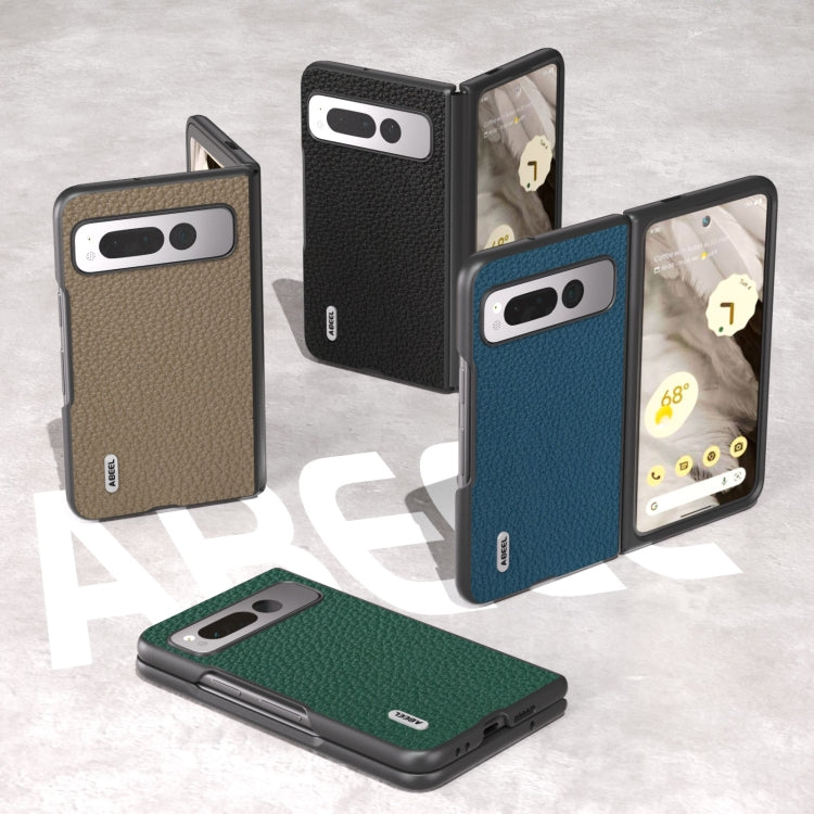 ABEEL Genuine Leather Litchi Texture Phone Case, For Google Pixel Fold