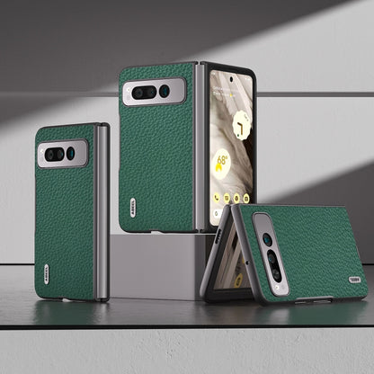 ABEEL Genuine Leather Litchi Texture Phone Case, For Google Pixel Fold