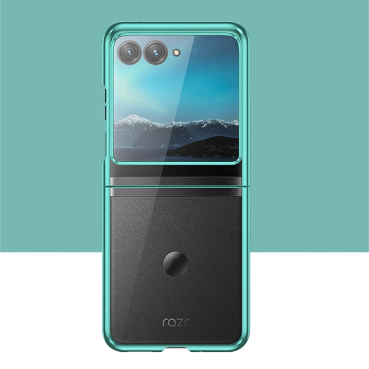 Full Coverage Electroplate PC Transparent Phone Case, For Motorola Razr 50, For Motorola Razr 40 Ultra