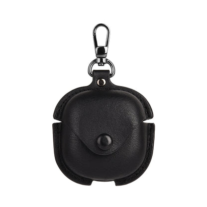 Leather TWS Earphone Protective Case with Hook, For Samsung Galaxy Buds Live / Pro