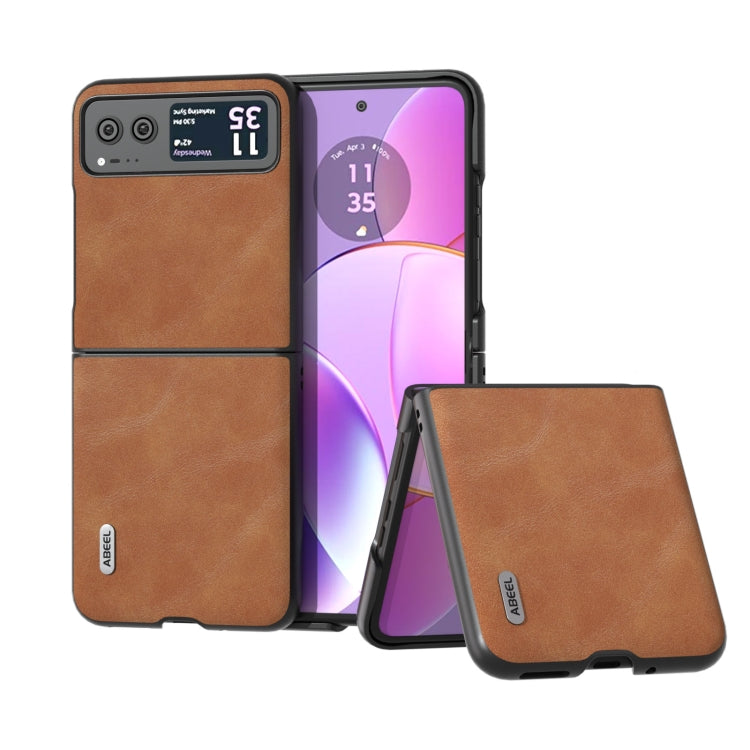 ABEEL Cowhide Texture PU Phone Case, For Motorola Razr 40, For Motorola Razr 40 Ultra