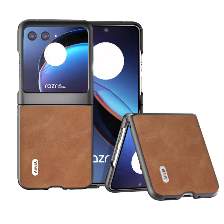 ABEEL Cowhide Texture PU Phone Case, For Motorola Razr 40, For Motorola Razr 40 Ultra