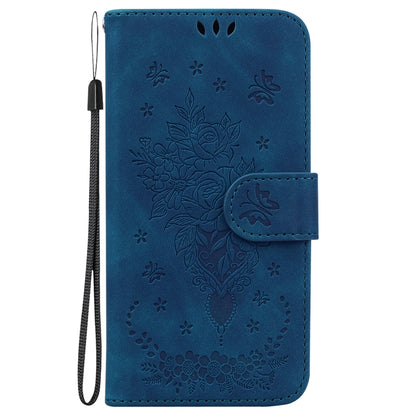 Butterfly Rose Embossed Leather Phone Case, For Realme 11 5G/Narzo 60 India Version, For Realme 11 5G Global, For Realme 11 Pro / 11 Pro+ / Narzo 60 Pro, For Realme C53 / Narzo N53, For Realme C65 4G