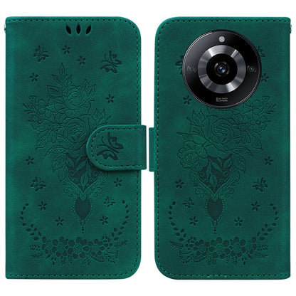 Butterfly Rose Embossed Leather Phone Case, For Realme 11 5G/Narzo 60 India Version, For Realme 11 5G Global, For Realme 11 Pro / 11 Pro+ / Narzo 60 Pro, For Realme C53 / Narzo N53, For Realme C65 4G