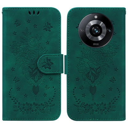 Butterfly Rose Embossed Leather Phone Case, For Realme 11 5G/Narzo 60 India Version, For Realme 11 5G Global, For Realme 11 Pro / 11 Pro+ / Narzo 60 Pro, For Realme C53 / Narzo N53, For Realme C65 4G