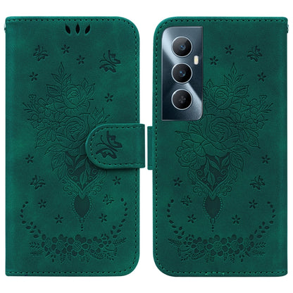 Butterfly Rose Embossed Leather Phone Case, For Realme 11 5G/Narzo 60 India Version, For Realme 11 5G Global, For Realme 11 Pro / 11 Pro+ / Narzo 60 Pro, For Realme C53 / Narzo N53, For Realme C65 4G