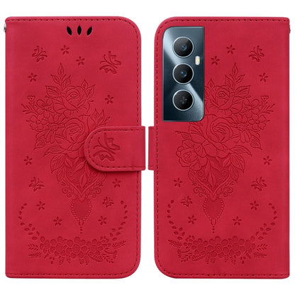 Butterfly Rose Embossed Leather Phone Case, For Realme 11 5G/Narzo 60 India Version, For Realme 11 5G Global, For Realme 11 Pro / 11 Pro+ / Narzo 60 Pro, For Realme C53 / Narzo N53, For Realme C65 4G