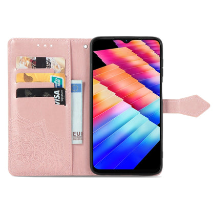 Mandala Flower Embossed Leather Phone Case, For Infinix Hot 30i
