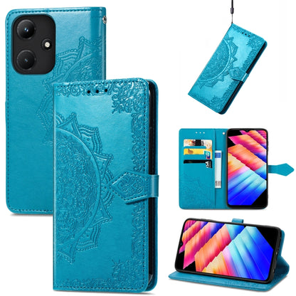 Mandala Flower Embossed Leather Phone Case, For Infinix Hot 30i
