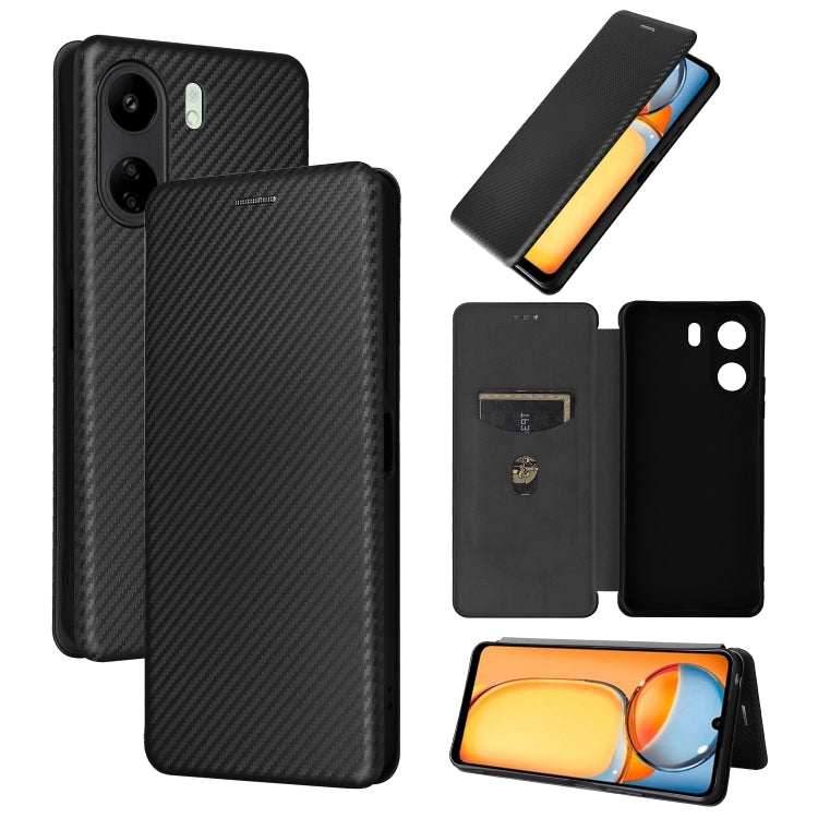 Carbon Fiber Texture Flip Leather Phone Case, For Xiaomi Redmi Note 13 Pro / M6 Pro 4G, For Xiaomi Redmi A3 4G, For Xiaomi Redmi Note 13 4G, For Xiaomi Redmi 13C 5G / 4G, For Xiaomi Redmi K70E 5G, For Xiaomi 14 Pro, For Xiaomi 14, For Xiaomi Redmi 13C ...