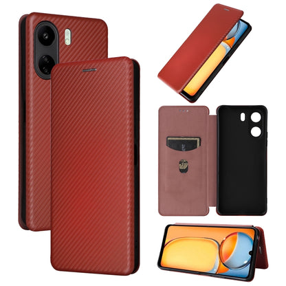 Carbon Fiber Texture Flip Leather Phone Case, For Xiaomi Redmi Note 13 Pro / M6 Pro 4G, For Xiaomi Redmi A3 4G, For Xiaomi Redmi Note 13 4G, For Xiaomi Redmi 13C 5G / 4G, For Xiaomi Redmi K70E 5G, For Xiaomi 14 Pro, For Xiaomi 14, For Xiaomi Redmi 13C ...