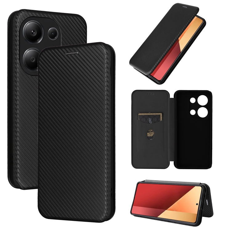 Carbon Fiber Texture Flip Leather Phone Case, For Xiaomi Redmi Note 13 Pro / M6 Pro 4G, For Xiaomi Redmi A3 4G, For Xiaomi Redmi Note 13 4G, For Xiaomi Redmi 13C 5G / 4G, For Xiaomi Redmi K70E 5G, For Xiaomi 14 Pro, For Xiaomi 14, For Xiaomi Redmi 13C ...