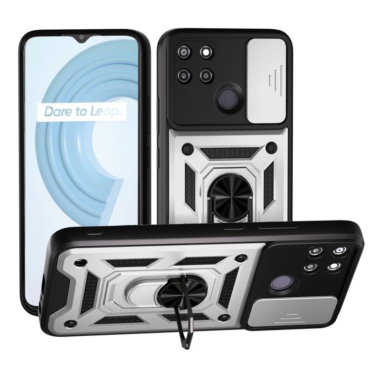 Sliding Camera Cover Design TPU+PC Phone Case, For Realme C65 4G, For Realme GT3 5G, For Realme C21Y / C25Y, For Realme C25 / C15, For Realme 5 Pro, For Realme 5