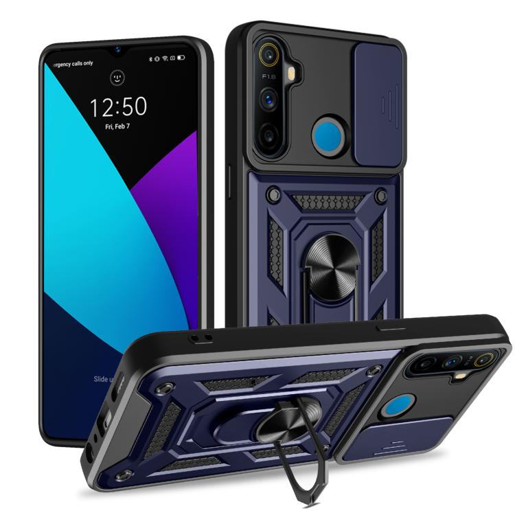 Sliding Camera Cover Design TPU+PC Phone Case, For Realme C65 4G, For Realme GT3 5G, For Realme C21Y / C25Y, For Realme C25 / C15, For Realme 5 Pro, For Realme 5