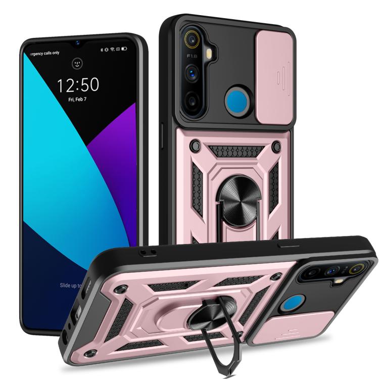 Sliding Camera Cover Design TPU+PC Phone Case, For Realme C65 4G, For Realme GT3 5G, For Realme C21Y / C25Y, For Realme C25 / C15, For Realme 5 Pro, For Realme 5