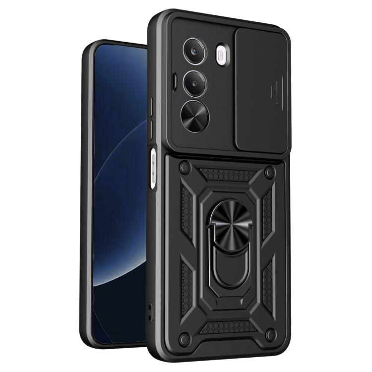 Sliding Camera Cover Design TPU+PC Phone Case, For Realme 16T 5G, For Realme C100i / C100x 4G, For Realme C100 4G, For Realme P4 Power 5G, For Realme C83 5G, For Realme 16 5G, For Realme 16 Pro+ 5G Global, For Realme 16 Pro / 16 Pro+ 5G                ...
