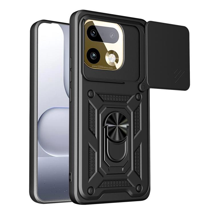 Sliding Camera Cover Design TPU+PC Phone Case, For Realme 16T 5G, For Realme C100i / C100x 4G, For Realme C100 4G, For Realme P4 Power 5G, For Realme C83 5G, For Realme 16 5G, For Realme 16 Pro+ 5G Global, For Realme 16 Pro / 16 Pro+ 5G                ...