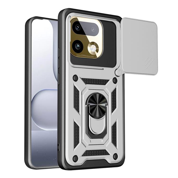 Sliding Camera Cover Design TPU+PC Phone Case, For Realme 16T 5G, For Realme C100i / C100x 4G, For Realme C100 4G, For Realme P4 Power 5G, For Realme C83 5G, For Realme 16 5G, For Realme 16 Pro+ 5G Global, For Realme 16 Pro / 16 Pro+ 5G                ...