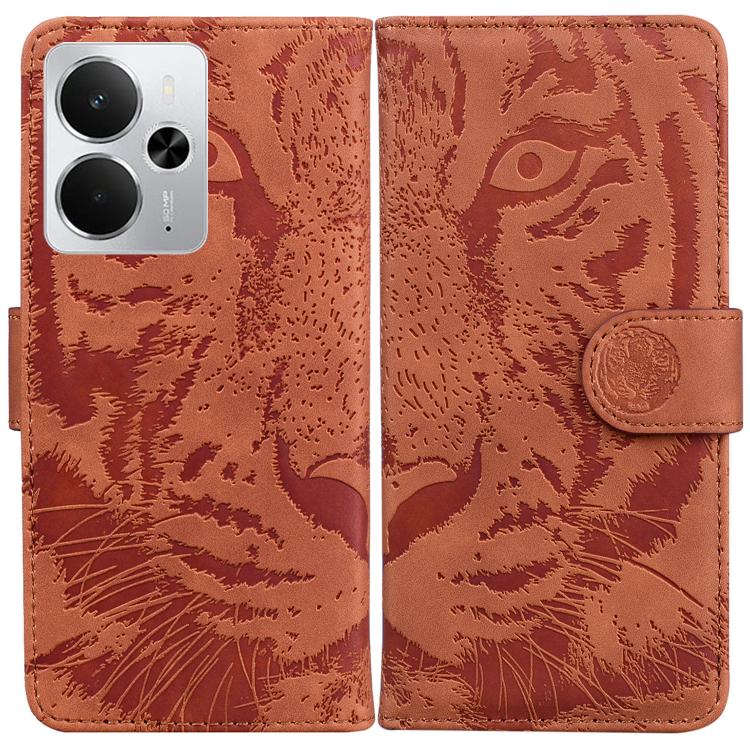 Tiger Embossing Pattern Flip Leather Phone Case, For Realme 16 5G, For Realme 16 Pro+ 5G, For Realme 16 Pro 5G, For Realme 15T 5G, For Realme Narzo 80 Lite 4G / C71 India, For Realme 15 5G / Realme 15 Pro 5G, For Realme 14, For Realme Neo7 SE          ...
