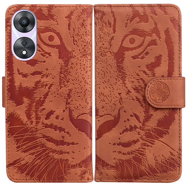 Tiger Embossing Pattern Flip Leather Phone Case, For OPPO A60 4G, For OPPO A3 Pro 5G, For OPPO F25 Pro 5G Global, For OPPO Reno11 F Global, For OPPO Reno11 Global, For OPPO Reno11 Pro 5G Global, For OPPO A59 5G / A2M, For OPPO A38 4G / A18             ...