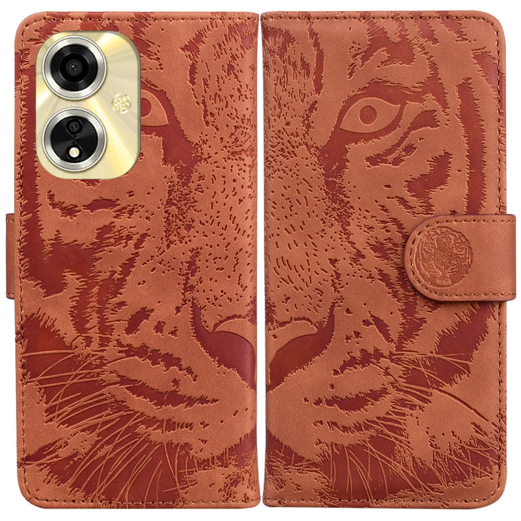 Tiger Embossing Pattern Flip Leather Phone Case, For OPPO A60 4G, For OPPO A3 Pro 5G, For OPPO F25 Pro 5G Global, For OPPO Reno11 F Global, For OPPO Reno11 Global, For OPPO Reno11 Pro 5G Global, For OPPO A59 5G / A2M, For OPPO A38 4G / A18             ...
