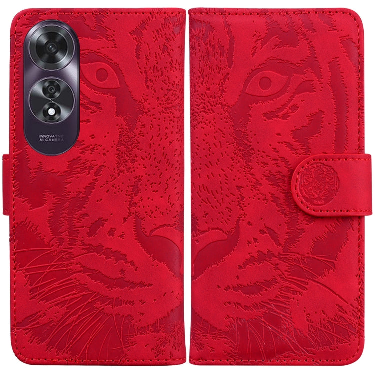 Tiger Embossing Pattern Flip Leather Phone Case, For OPPO A60 4G, For OPPO A3 Pro 5G, For OPPO F25 Pro 5G Global, For OPPO Reno11 F Global, For OPPO Reno11 Global, For OPPO Reno11 Pro 5G Global, For OPPO A59 5G / A2M, For OPPO A38 4G / A18             ...