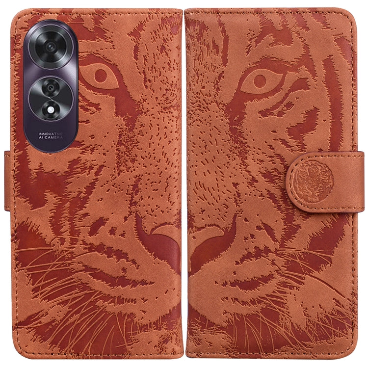 Tiger Embossing Pattern Flip Leather Phone Case, For OPPO A60 4G, For OPPO A3 Pro 5G, For OPPO F25 Pro 5G Global, For OPPO Reno11 F Global, For OPPO Reno11 Global, For OPPO Reno11 Pro 5G Global, For OPPO A59 5G / A2M, For OPPO A38 4G / A18             ...