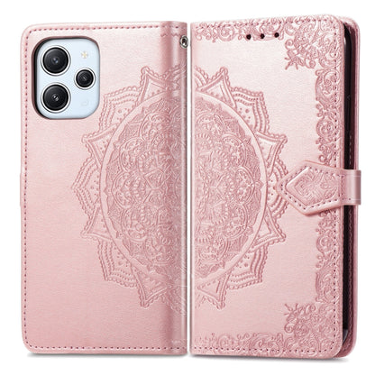 Mandala Flower Embossed Leather Phone Case, For Xiaomi Redmi 12