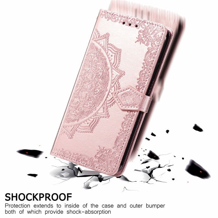 Mandala Flower Embossed Leather Phone Case, For Xiaomi Redmi 12