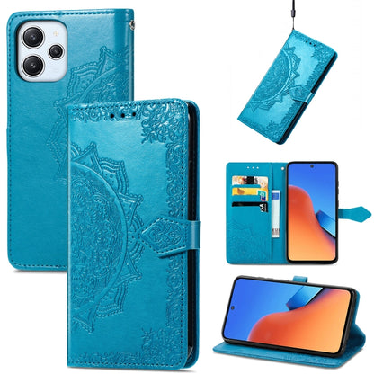 Mandala Flower Embossed Leather Phone Case, For Xiaomi Redmi 12